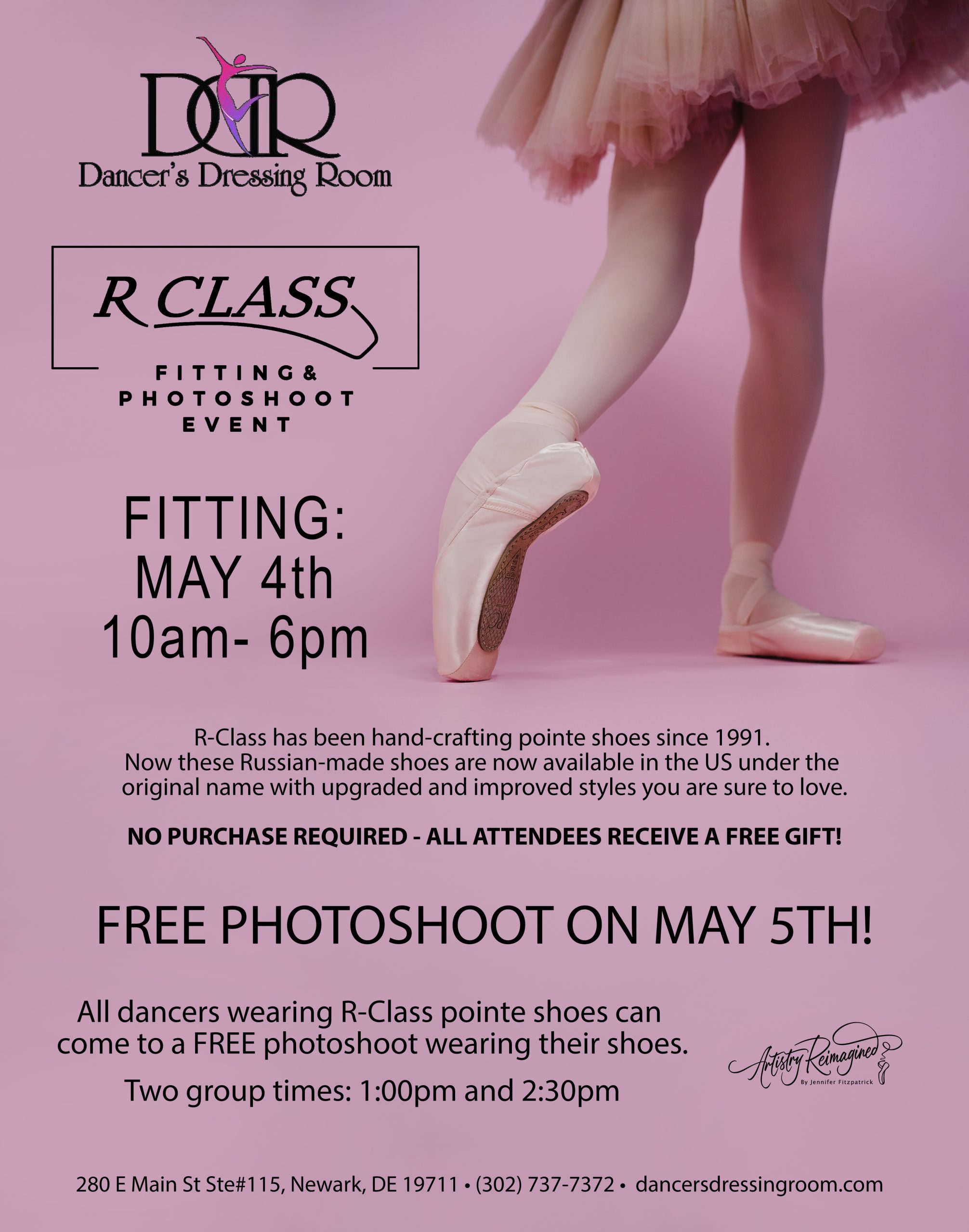 Dancer's Dressing Room R-Class Fitting and Photoshoot Event